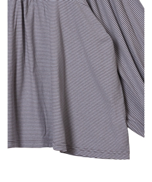 crinkle crinkle crinkle（クリンクルクリンクルクリンクル）の「【crinkle crinkle crinkle】border cutsew/ボーダーカットソー（Tシャツ/カットソー・レディース・グレー/ブラック・FREE）」の7枚目の写真