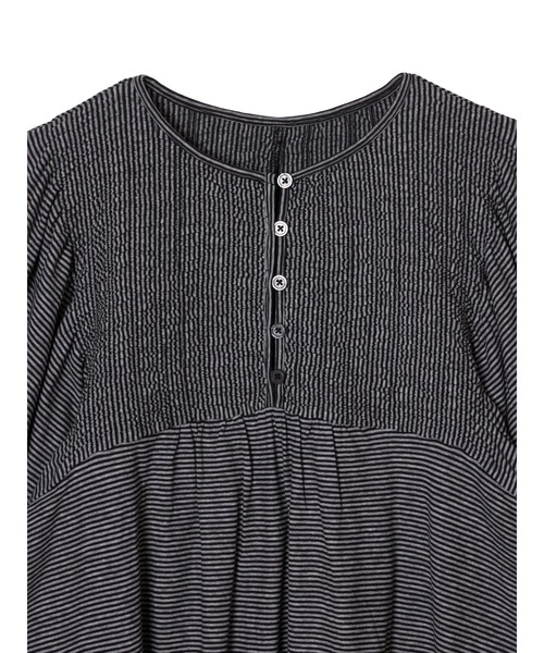 crinkle crinkle crinkle（クリンクルクリンクルクリンクル）の「【crinkle crinkle crinkle】border cutsew/ボーダーカットソー（Tシャツ/カットソー・レディース・グレー/ブラック・FREE）」の8枚目の写真