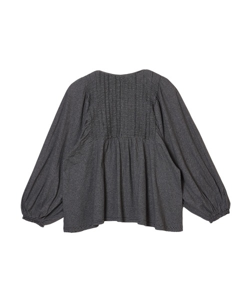 crinkle crinkle crinkle（クリンクルクリンクルクリンクル）の「【crinkle crinkle crinkle】border cutsew/ボーダーカットソー（Tシャツ/カットソー・レディース・グレー/ブラック・FREE）」の10枚目の写真