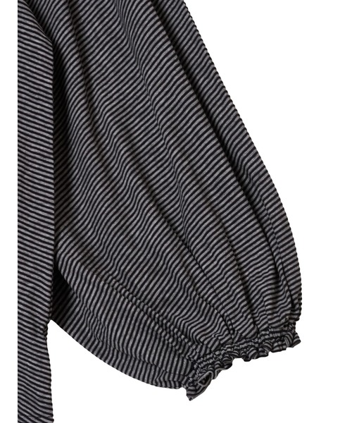crinkle crinkle crinkle（クリンクルクリンクルクリンクル）の「【crinkle crinkle crinkle】border cutsew/ボーダーカットソー（Tシャツ/カットソー・レディース・グレー/ブラック・FREE）」の11枚目の写真