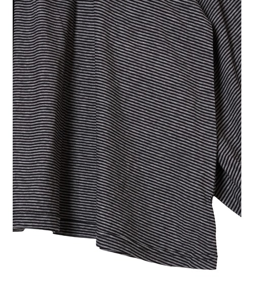 crinkle crinkle crinkle（クリンクルクリンクルクリンクル）の「【crinkle crinkle crinkle】border cutsew/ボーダーカットソー（Tシャツ/カットソー・レディース・グレー/ブラック・FREE）」の12枚目の写真