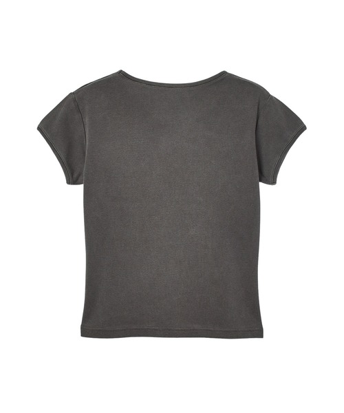X-girl（エックスガール）の「FADED HEART SPRAY LOGO S/S BABY TEE（Tシャツ/カットソー・レディース・オフホワイト/ブラック/カモフラージュ・ONE SIZE）」の12枚目の写真