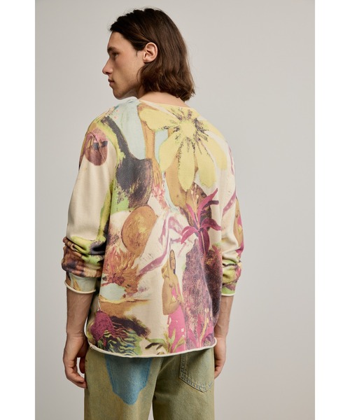 Desigual(デシグアル)の「アート プリント ニット セーター /ゴーギャン柄セーター(ニット/セーター・メンズ・ホワイト・L/M/S/XL)」の3枚目の写真