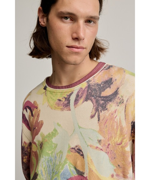 Desigual(デシグアル)の「アート プリント ニット セーター /ゴーギャン柄セーター(ニット/セーター・メンズ・ホワイト・L/M/S/XL)」の4枚目の写真