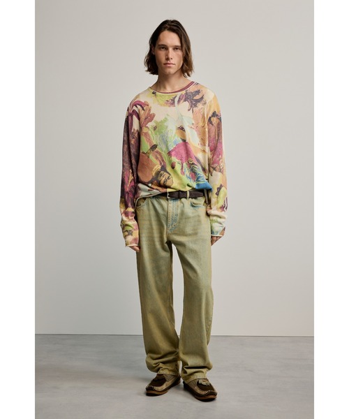 Desigual(デシグアル)の「アート プリント ニット セーター /ゴーギャン柄セーター(ニット/セーター・メンズ・ホワイト・L/M/S/XL)」の5枚目の写真
