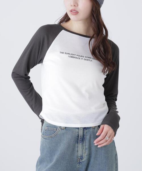 FREE'S MART（フリーズマート）の「シアー天竺ラグラン長袖カットソー（Tシャツ/カットソー・レディース・ブルー/ホワイト・FREE）」の20枚目の写真