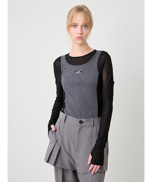 SORIN(ソリン )の「Layered Like Bodysuit/レイヤードライクボディスーツ(Tシャツ/カットソー・レディース・マルチ/サックスブルー/ホワイト・38)」の7枚目の写真