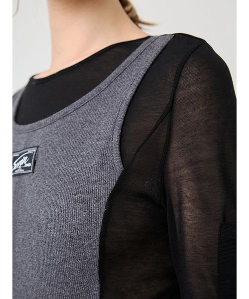 SORIN(ソリン )の「Layered Like Bodysuit/レイヤードライクボディスーツ(Tシャツ/カットソー・レディース・マルチ/サックスブルー/ホワイト・38)」の18枚目の写真