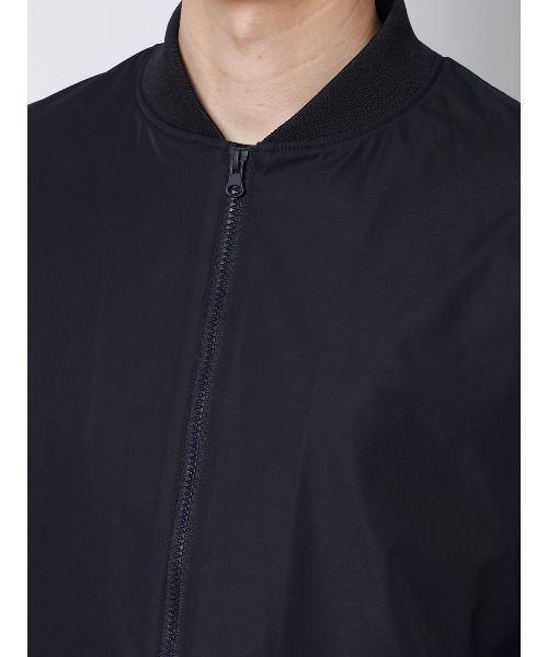 SUIT SQUARE（スーツスクエア）の「FLAT アウター MA-1 ウォッシャブル ストレッチ 速乾 シルキーツイル 無地（MA-1・メンズ・ネイビー・L/M）」の7枚目の写真