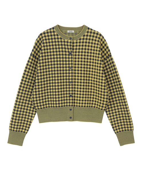 Tiara（ティアラ）の「ギンガムカーディガン（カーディガン/ボレロ・レディース・アイボリー/イエロー・FREE）」の2枚目の写真