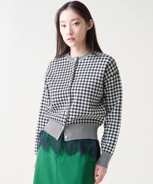 Tiara（ティアラ）の「ギンガムカーディガン（カーディガン/ボレロ・レディース・アイボリー/イエロー・FREE）」の3枚目の写真