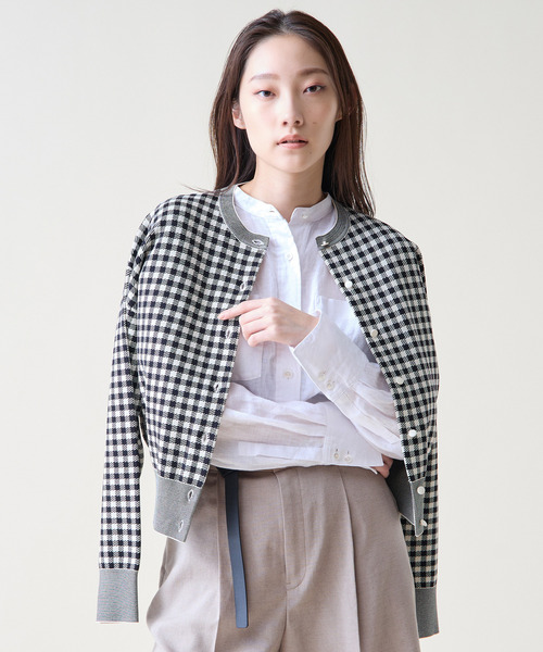 Tiara（ティアラ）の「ギンガムカーディガン（カーディガン/ボレロ・レディース・アイボリー/イエロー・FREE）」の9枚目の写真