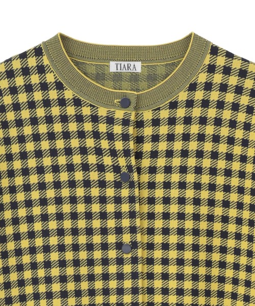 Tiara（ティアラ）の「ギンガムカーディガン（カーディガン/ボレロ・レディース・アイボリー/イエロー・FREE）」の16枚目の写真