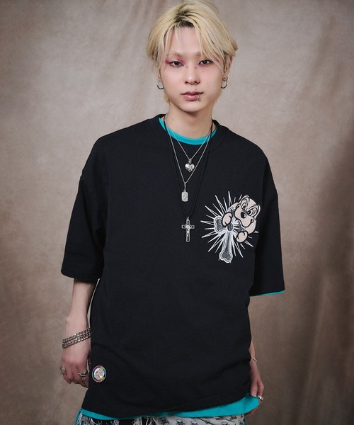 GALFY(ガルフィー)の「GALFY-おしゃぶりワンワンTee(Tシャツ/カットソー・メンズ・ベージュ/ブラック/ホワイト・XL/L)」の9枚目の写真
