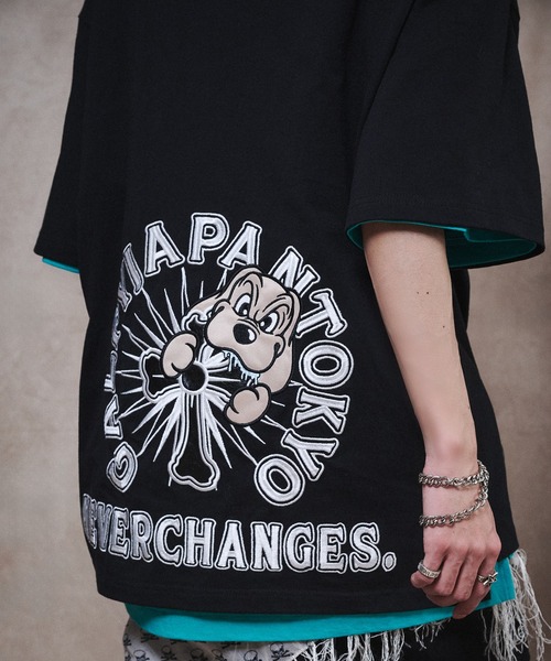 GALFY(ガルフィー)の「GALFY-おしゃぶりワンワンTee(Tシャツ/カットソー・メンズ・ベージュ/ブラック/ホワイト・XL/L)」の12枚目の写真