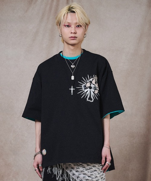 GALFY(ガルフィー)の「GALFY-おしゃぶりワンワンTee(Tシャツ/カットソー・メンズ・ベージュ/ブラック/ホワイト・XL/L)」の7枚目の写真