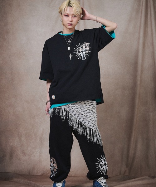 GALFY(ガルフィー)の「GALFY-おしゃぶりワンワンTee(Tシャツ/カットソー・メンズ・ベージュ/ブラック/ホワイト・XL/L)」の13枚目の写真