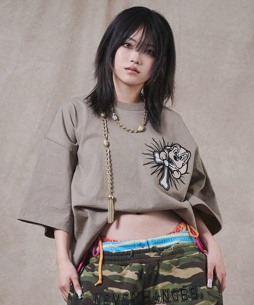 GALFY(ガルフィー)の「GALFY-おしゃぶりワンワンTee(Tシャツ/カットソー・メンズ・ベージュ/ブラック/ホワイト・XL/L)」の19枚目の写真