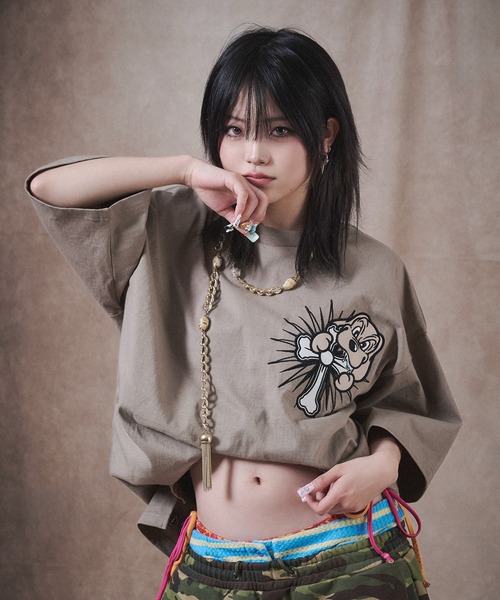 GALFY(ガルフィー)の「GALFY-おしゃぶりワンワンTee(Tシャツ/カットソー・メンズ・ベージュ/ブラック/ホワイト・XL/L)」の20枚目の写真