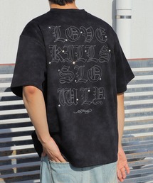 EdHardy / エドハーディー ロゴ × スタッズ ワンポイント刺繍 半袖Ｔシャツ