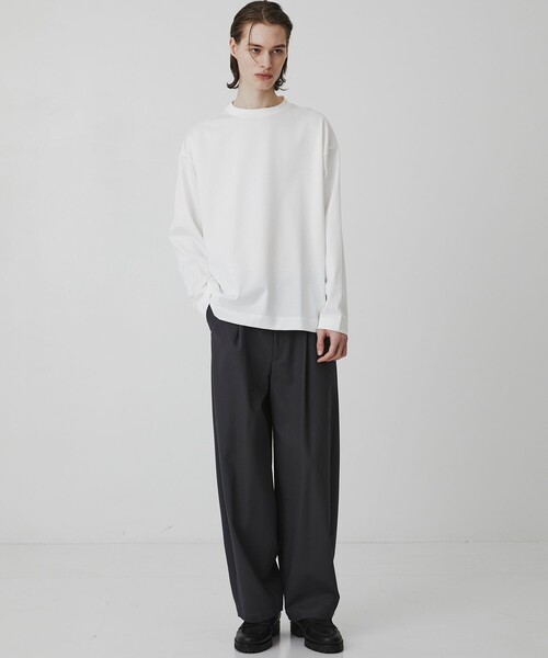 UNITED TOKYO（ユナイテッドトウキョウ）の「SEA ISLAND COTTON ロングスリーブTシャツ（Tシャツ/カットソー・メンズ・ブラック/ホワイト/ダークグレー・1/3/2）」の5枚目の写真