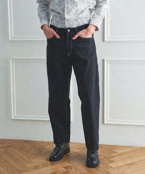 TAKEO KIKUCHI（タケオキクチ）の「【BOWLER HAT LABEL】エクスプローラー 11ozカラーデニム（デニムパンツ・メンズ・ホワイト/ブラック・02/04/03）」の2枚目の写真