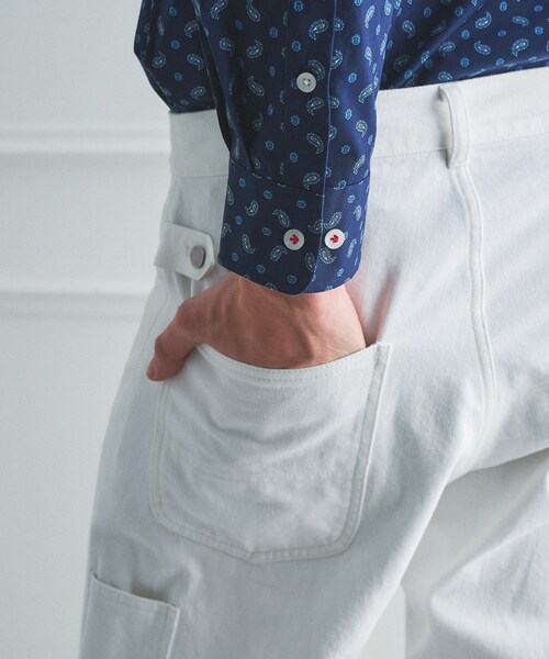 TAKEO KIKUCHI（タケオキクチ）の「【BOWLER HAT LABEL】エクスプローラー 11ozカラーデニム（デニムパンツ・メンズ・ホワイト/ブラック・02/04/03）」の5枚目の写真