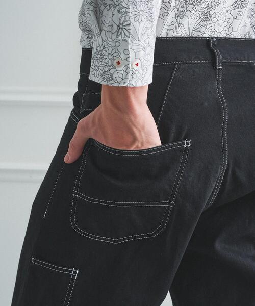 TAKEO KIKUCHI（タケオキクチ）の「【BOWLER HAT LABEL】エクスプローラー 11ozカラーデニム（デニムパンツ・メンズ・ホワイト/ブラック・02/04/03）」の18枚目の写真