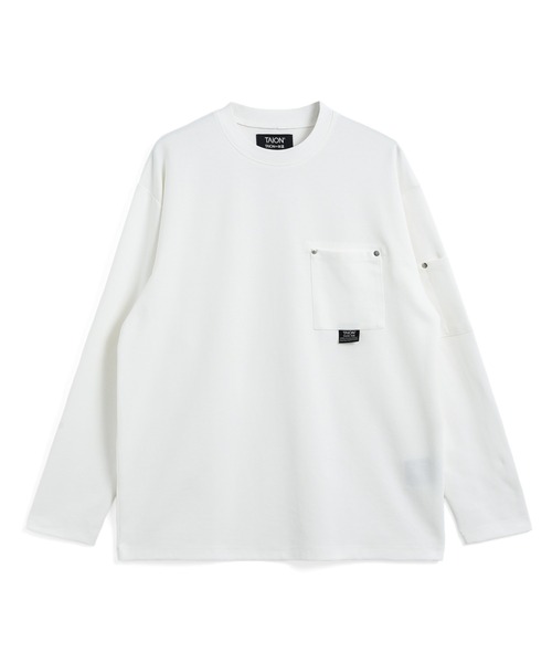 TAION(タイオン)の「【TAION(タイオン)】〈ユニセックス〉ノンダウン ワーク リベットポケット ロングスリーブ Tシャツ(Tシャツ/カットソー・メンズ・ブラック/ホワイト・S/M/L/XL/2XL/3XL)」の11枚目の写真