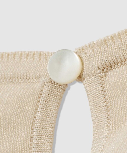 ANAYI（アナイ）の「レースラインコットンナイロンクループルオーバー（ニット/セーター・レディース・ブラック/ベージュ系その他/ホワイト・38）」の21枚目の写真