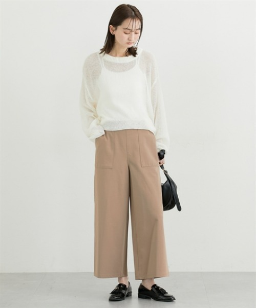 nissen（ニッセン）の「ベイカーワイドパンツ（その他パンツ・レディース・グレー/ベージュ・M/L/LL）」の15枚目の写真