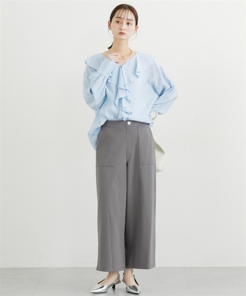 nissen（ニッセン）の「ベイカーワイドパンツ（その他パンツ・レディース・グレー/ベージュ・M/L/LL）」の22枚目の写真