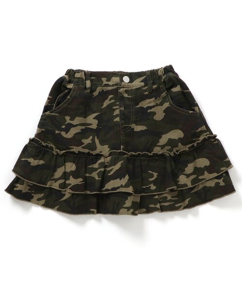 algy（アルジー）の「バックロゴフリルスカパン（スカート・キッズ・インディゴブルー/ブラウン/カーキ・150/140/130/120/160）」の21枚目の写真