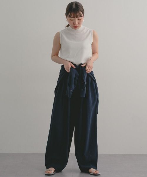 Maison INNESS（メゾンアイネス）の「ニュアンスエアリードビーオーバーサイズシャツ（シャツ/ブラウス・レディース・ネイビー・5L～6L/3L～4L/L～LL/S～Ｍ）」の20枚目の写真