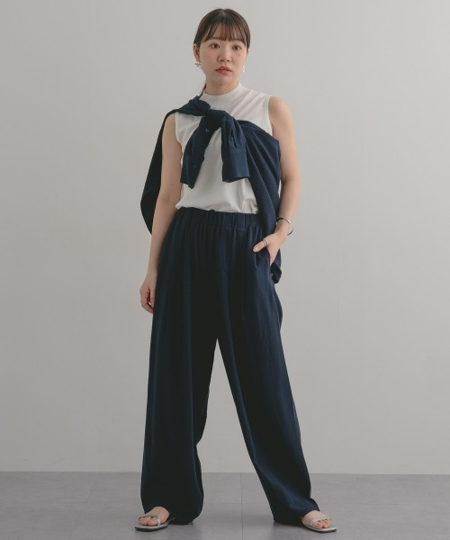 Maison INNESS（メゾンアイネス）の「ニュアンスエアリードビーオーバーサイズシャツ（シャツ/ブラウス・レディース・ネイビー・5L～6L/3L～4L/L～LL/S～Ｍ）」の19枚目の写真