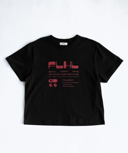FLUKE HOLIC（フロックホリック）の「Prescription logo TEE（Tシャツ/カットソー・レディース・ブラック/レッド/ネイビー・LARGE/SMALL/MEDIUM）」の2枚目の写真
