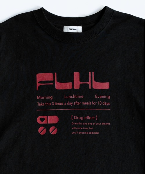 FLUKE HOLIC（フロックホリック）の「Prescription logo TEE（Tシャツ/カットソー・レディース・ブラック/レッド/ネイビー・LARGE/SMALL/MEDIUM）」の9枚目の写真