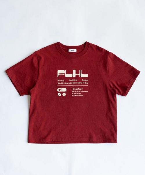 FLUKE HOLIC（フロックホリック）の「Prescription logo TEE（Tシャツ/カットソー・レディース・ブラック/レッド/ネイビー・LARGE/SMALL/MEDIUM）」の6枚目の写真