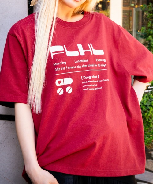 FLUKE HOLIC（フロックホリック）の「Prescription logo TEE（Tシャツ/カットソー・レディース・ブラック/レッド/ネイビー・LARGE/SMALL/MEDIUM）」の19枚目の写真