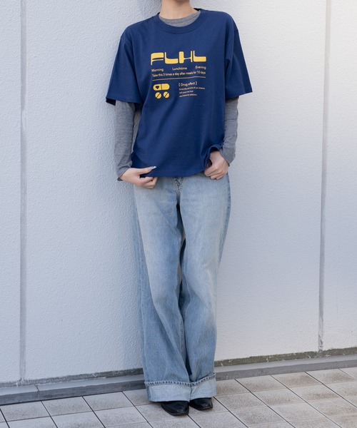 FLUKE HOLIC（フロックホリック）の「Prescription logo TEE（Tシャツ/カットソー・レディース・ブラック/レッド/ネイビー・LARGE/SMALL/MEDIUM）」の11枚目の写真