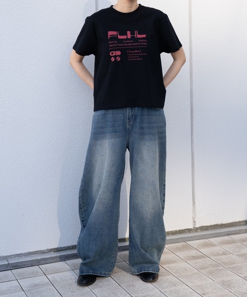 FLUKE HOLIC（フロックホリック）の「Prescription logo TEE（Tシャツ/カットソー・レディース・ブラック/レッド/ネイビー・LARGE/SMALL/MEDIUM）」の12枚目の写真