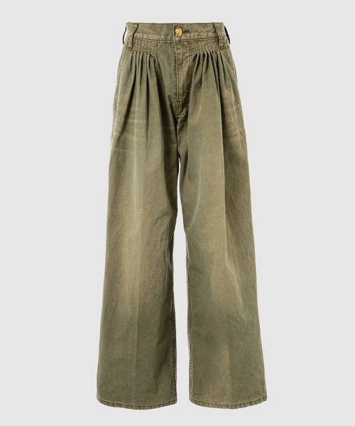 MASU(エムエーエスユー)の「ACCORDION TUCK WORK PANTS(その他パンツ・メンズ・チャコール/オリーブ・44)」の1枚目の写真