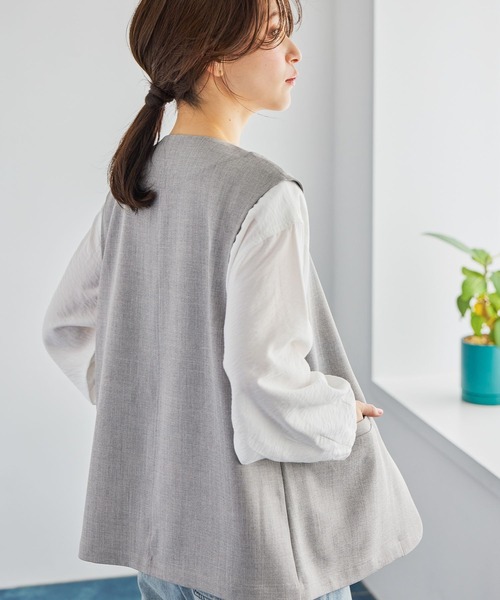 studio CLIP（スタディオクリップ）の「マルチWAY裾レースシングルベスト（ベスト・レディース・チャコール・FREE）」の18枚目の写真