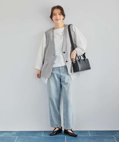 studio CLIP（スタディオクリップ）の「マルチWAY裾レースシングルベスト（ベスト・レディース・チャコール・FREE）」の22枚目の写真