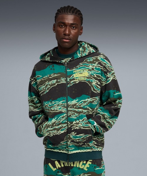 PUMA(プーマ)の「PUMA プーマ メンズ バスケットボール LA FRANCE サプライ フルジップ フーデ(パーカー・メンズ・グリーン系その他・X-LARGE/X-SMALL/MEDIUM/SMALL/LARGE)」の1枚目の写真