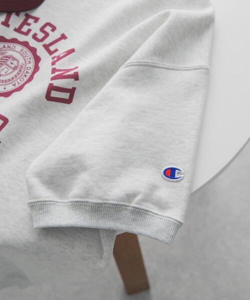 Champion(チャンピオン)の「『別注』CHAMPION×DOORS SWEAT SHORT-SLEEVE SHIRTS(スウェット・レディース・グレー/ネイビー/オートミール/スミクロ・ONE)」の14枚目の写真