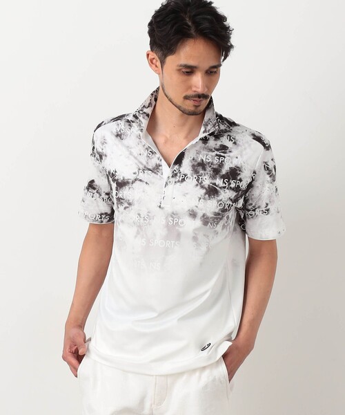 NICOLE CLUB FOR MEN(ニコルクラブフォーメン)の「【NICOLE SPORTS】ムラ柄アラカルトスキッパーポロシャツ(ポロシャツ・メンズ・グレー系/オフホワイト/ホワイト/ブルー系/ネイビー・XX-LARGE/X-LARGE/LARGE/MEDIUM/L/M)」の1枚目の写真