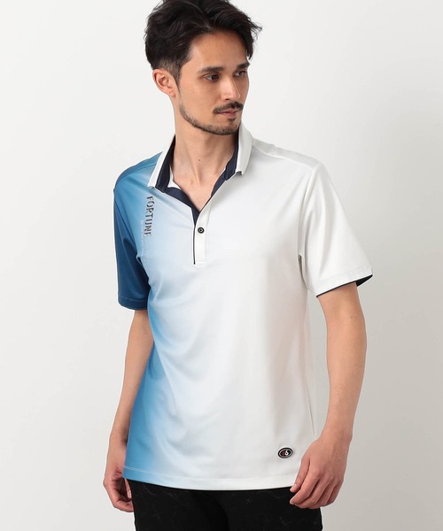 NICOLE CLUB FOR MEN（ニコルクラブフォーメン）の「ムラ柄アラカルトスキッパーポロシャツ（ポロシャツ・メンズ・グレー系/オフホワイト/ブルー系/ネイビー・XX-LARGE/X-LARGE/LARGE/MEDIUM）」の4枚目の写真