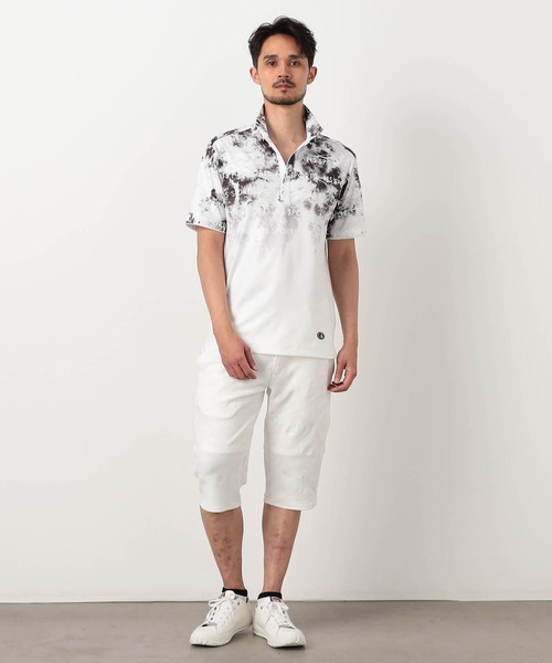 NICOLE CLUB FOR MEN（ニコルクラブフォーメン）の「ムラ柄アラカルトスキッパーポロシャツ（ポロシャツ・メンズ・グレー系/オフホワイト/ブルー系/ネイビー・XX-LARGE/X-LARGE/LARGE/MEDIUM）」の5枚目の写真