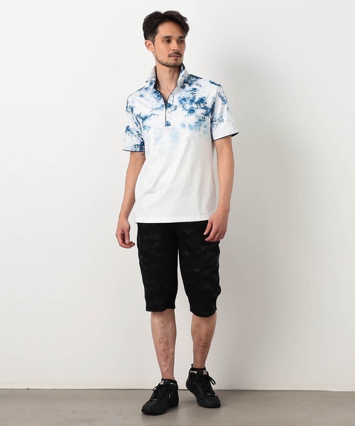 NICOLE CLUB FOR MEN（ニコルクラブフォーメン）の「ムラ柄アラカルトスキッパーポロシャツ（ポロシャツ・メンズ・グレー系/オフホワイト/ブルー系/ネイビー・XX-LARGE/X-LARGE/LARGE/MEDIUM）」の6枚目の写真